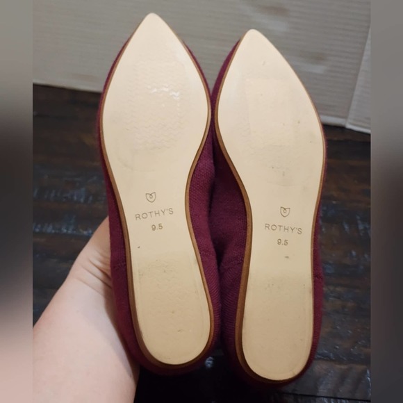 Rothy's the Merino Collection Point in Aubergine size 9.5 - Picture 5 of 7